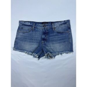 Lucky Brand The Cut Off Denim Shorts Women 10/30 Blue Medium Wash Frayed NWT